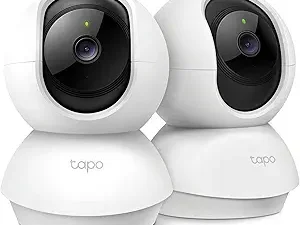 TP-Link Tapo 2K Pan/Tilt Security Camera for Baby Monitor, Dog Camera w/Motion Detection, 2-Way Audio, Siren, Night Vision, Cloud & SD Card Storage, Works with Alexa & Google Home, 2-Pack (C210P2)